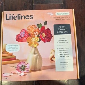 Lifelines Paper Flower Bouquet  Meditative Craft NEW
